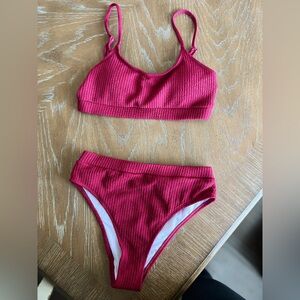 Vibrant Ribbed Bikini Set